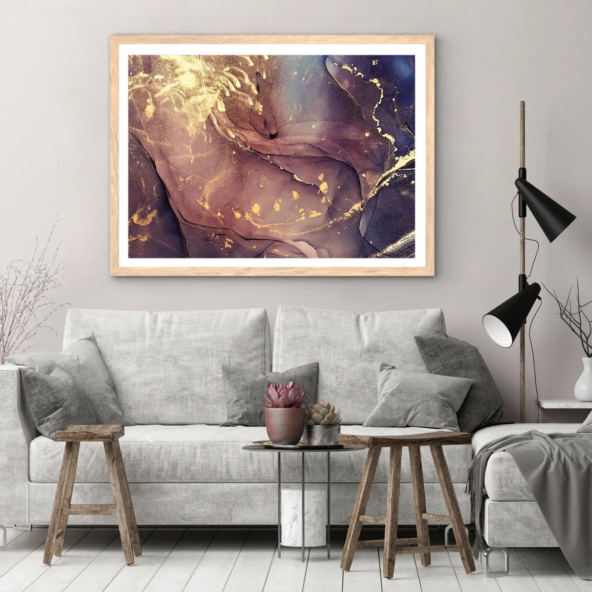 Affiche dans un chêne clair - Poster - Matière et esprit - 40x30 cm