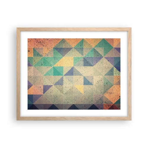 Affiche dans un chêne clair - Poster - République des triangles - 50x40 cm