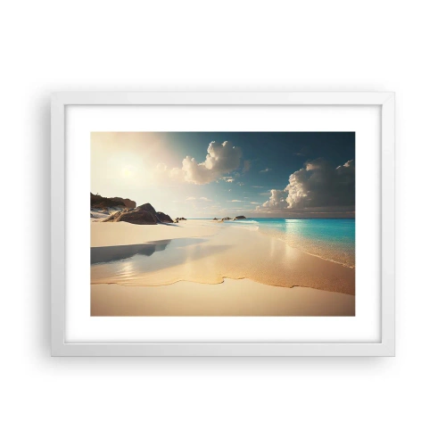 Affiche dans un cadre blanc - Poster - Une journée de rêve - 40x30 cm