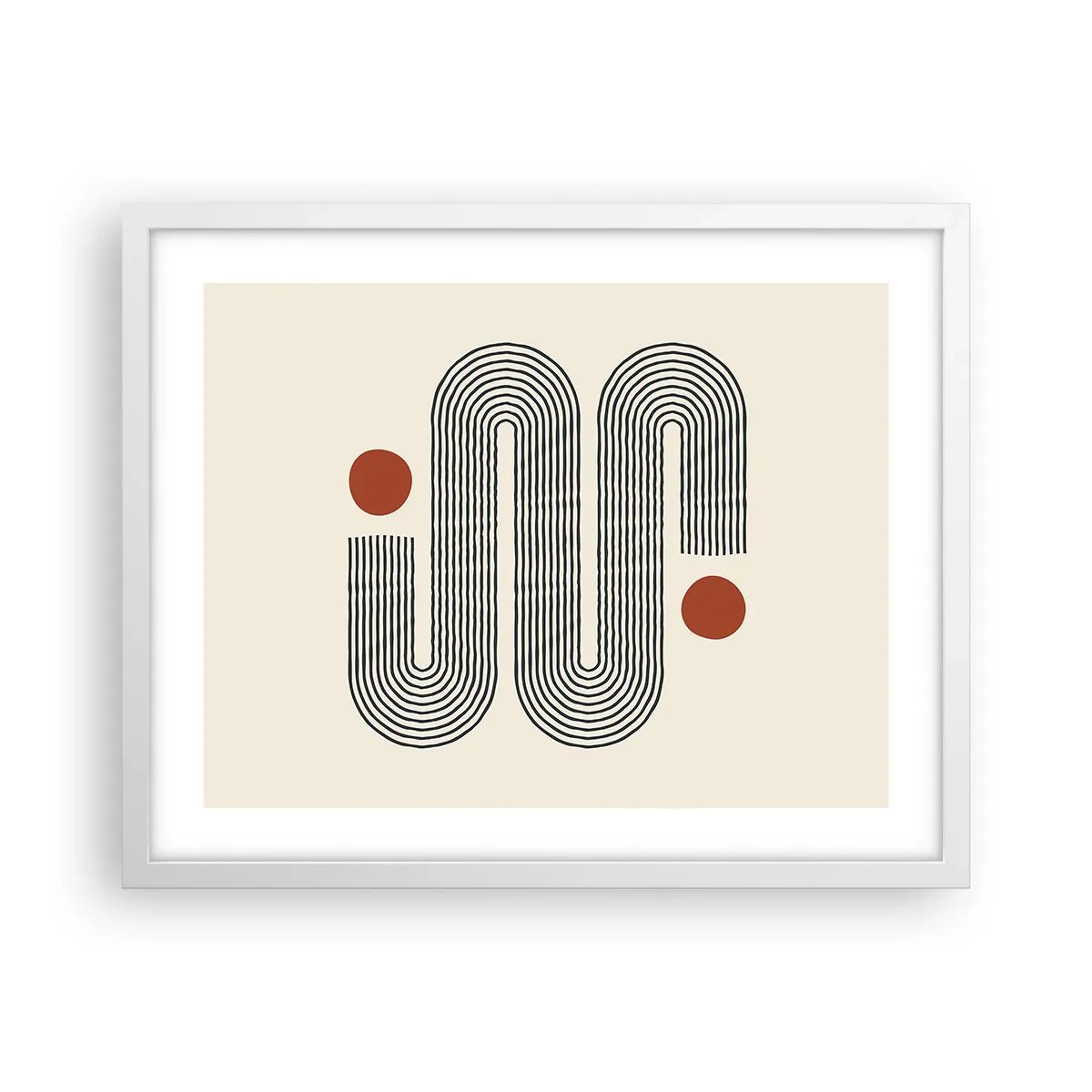 Affiche dans un cadre blanc - Poster - Du début à la fin - 50x40 cm