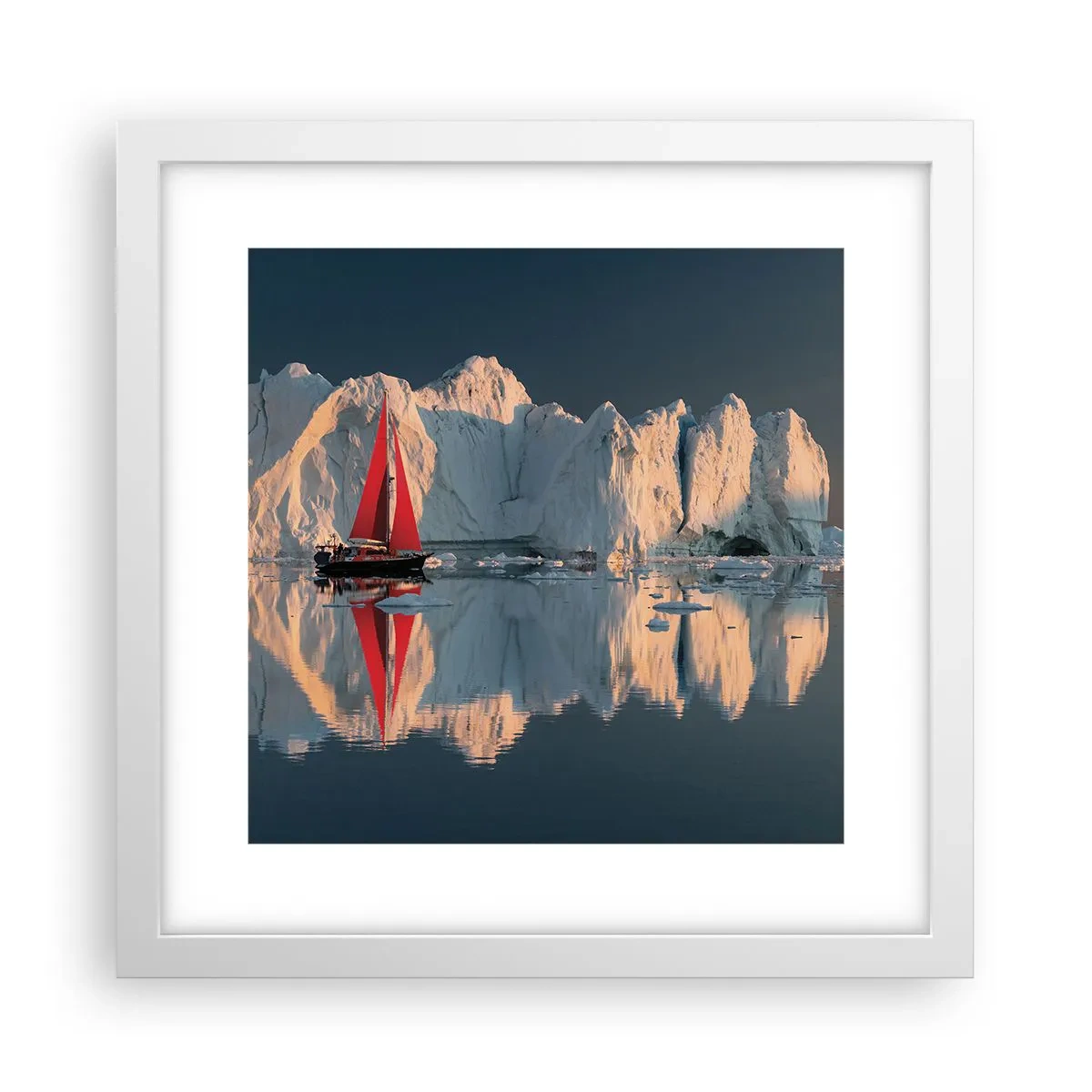 Affiche dans un cadre blanc - Poster - Aux limites du monde - 30x30 cm