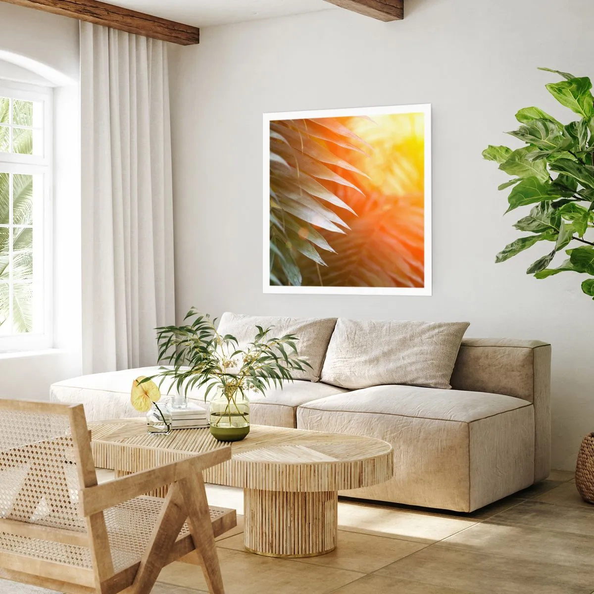 Affiche - Poster - Matinée dans la jungle - 50x50 cm