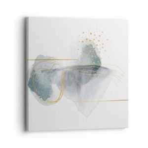 Impression sur toile - Image sur toile - À propos de la relation entre le gris et l'or - 30x30 cm