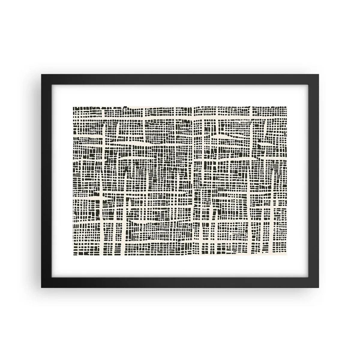 Affiche dans un cadre noir - Poster - Composition tissée - 40x30 cm