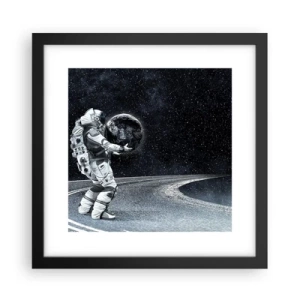 Affiche dans un cadre noir - Poster - Sur la Voie Lactée - 30x30 cm