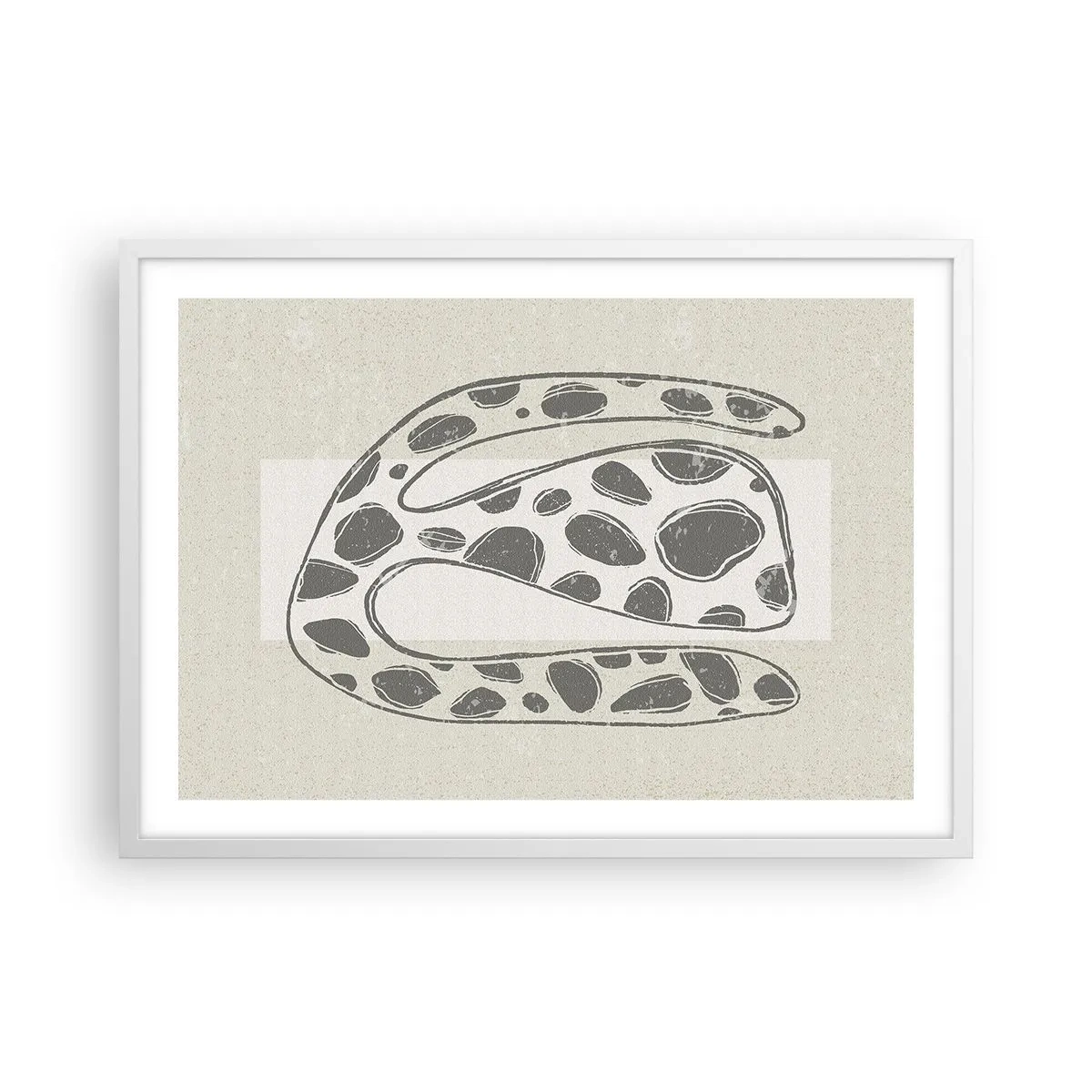 Affiche dans un cadre blanc - Poster - Une étrange créature - 70x50 cm