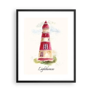 Affiche dans un cadre noir - Poster - Il y a toujours beau temps autour - 40x50 cm