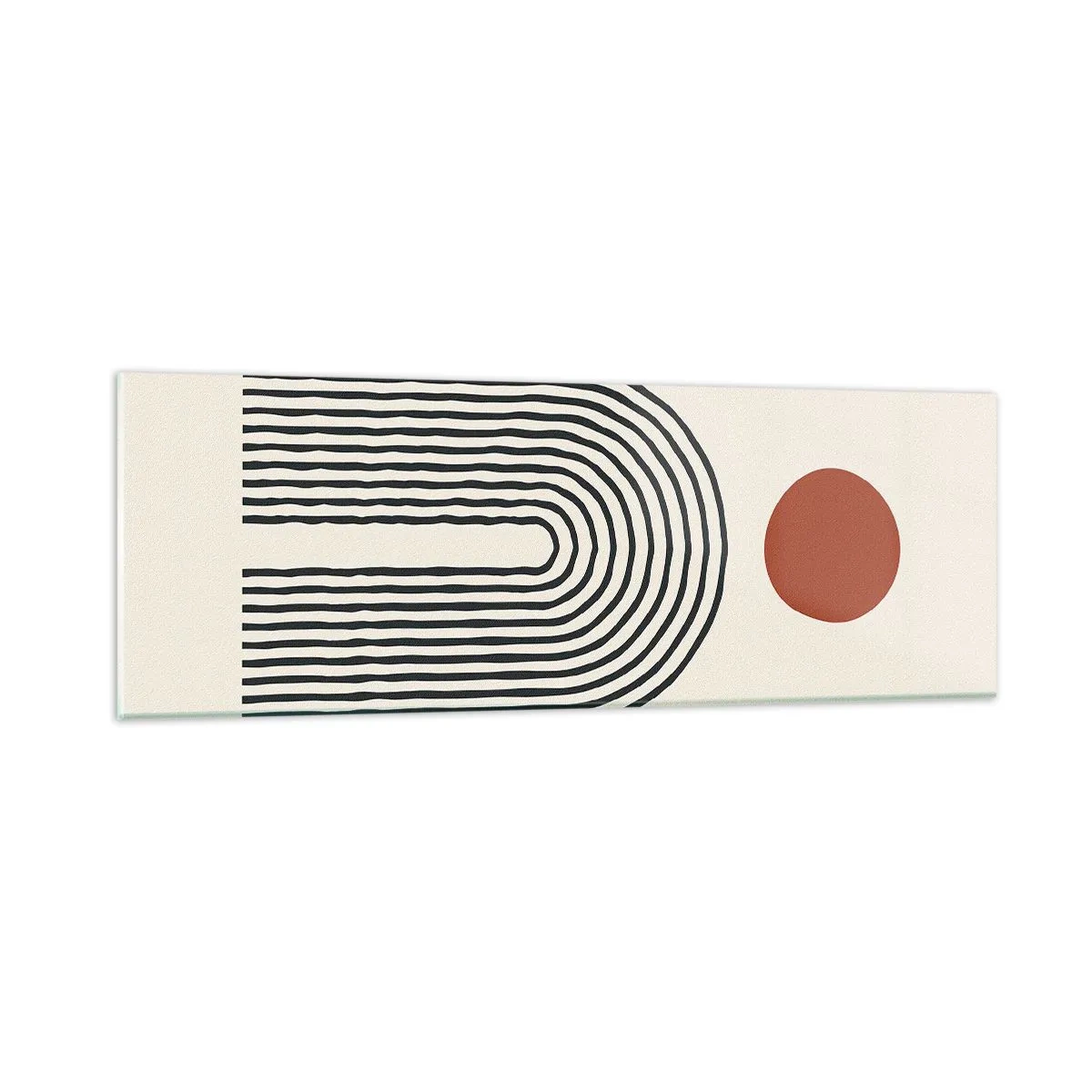 Impression sur verre - Image sur verre - Le magnétisme des formes et des couleurs - 90x30 cm