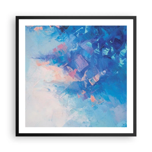 Affiche dans un cadre noir - Poster - Abstraction hivernale - 60x60 cm