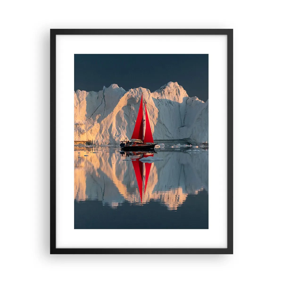 Affiche dans un cadre noir - Poster - Aux limites du monde - 40x50 cm