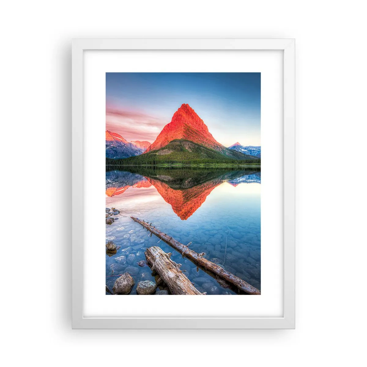 Affiche dans un cadre blanc - Poster - Chaleur et fraicheur - 30x40 cm