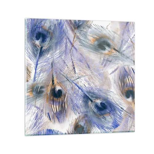 Impression sur verre - Image sur verre - Composition de paon - 30x30 cm