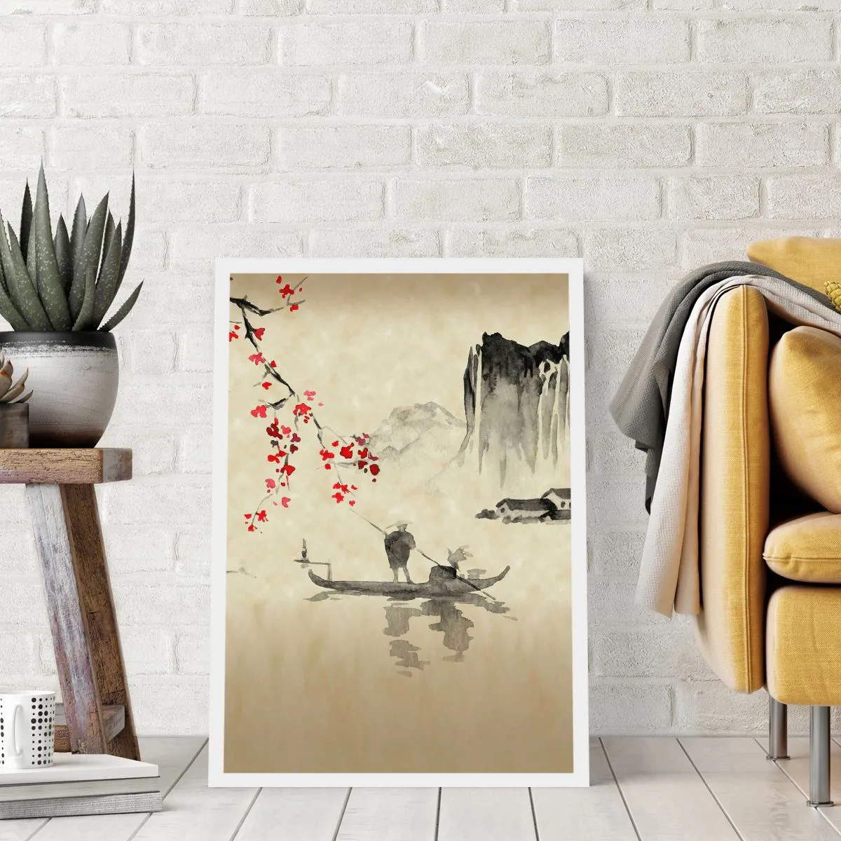 Affiche - Poster - Au pays des cerisiers en fleurs - 70x100 cm