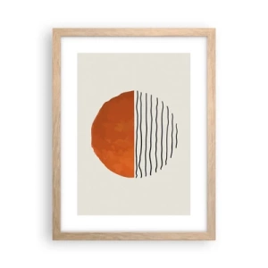 Affiche dans un chêne clair - Poster - Dans un climat japonnais - 30x40 cm