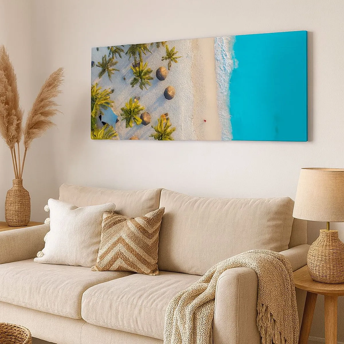 Impression sur toile - Image sur toile - Bienvenue au paradis - 100x40 cm