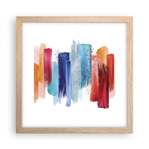 Affiche dans un chêne clair - Poster - En haut et en bas - 30x30 cm