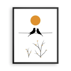 Affiche dans un cadre noir - Poster - Soirée pour rossignols - 40x50 cm