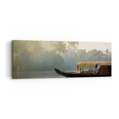 Impression sur toile - Image sur toile - Maison sur la rivière - 90x30 cm