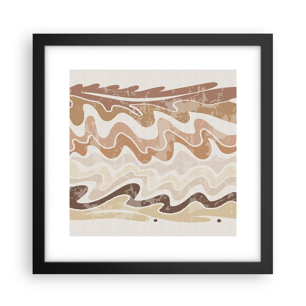 Affiche dans un cadre noir - Poster - Bonne énergie – bonnes émotions - 30x30 cm