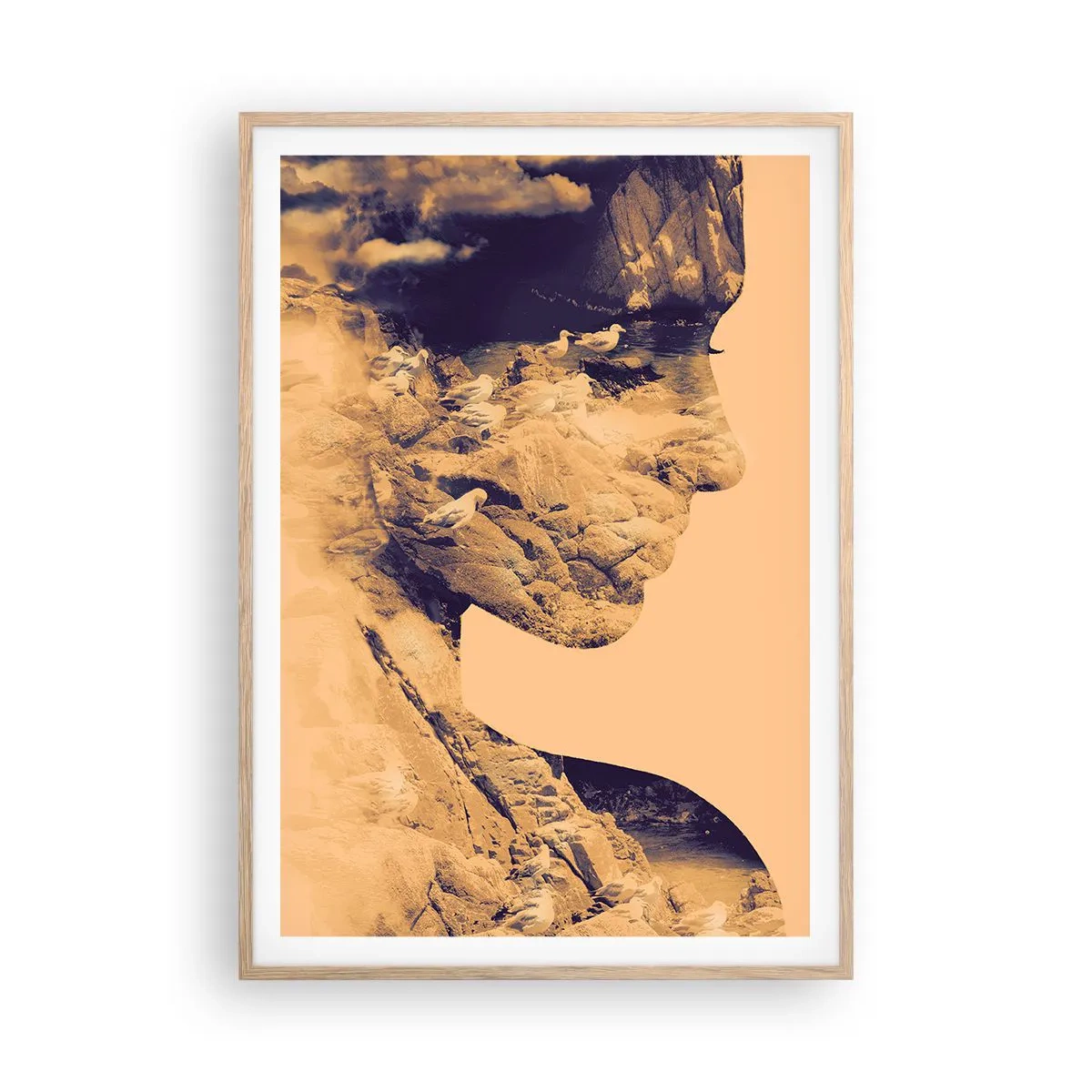 Affiche dans un chêne clair - Poster - Beauté de la nature - 70x100 cm
