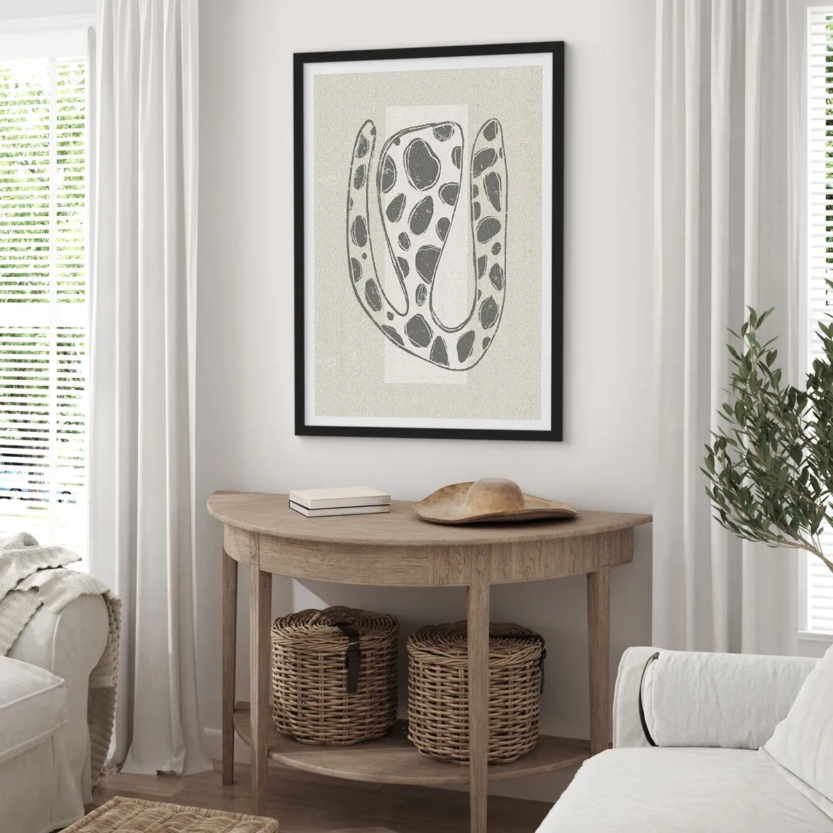 Affiche dans un cadre noir - Poster - Une étrange créature - 30x40 cm