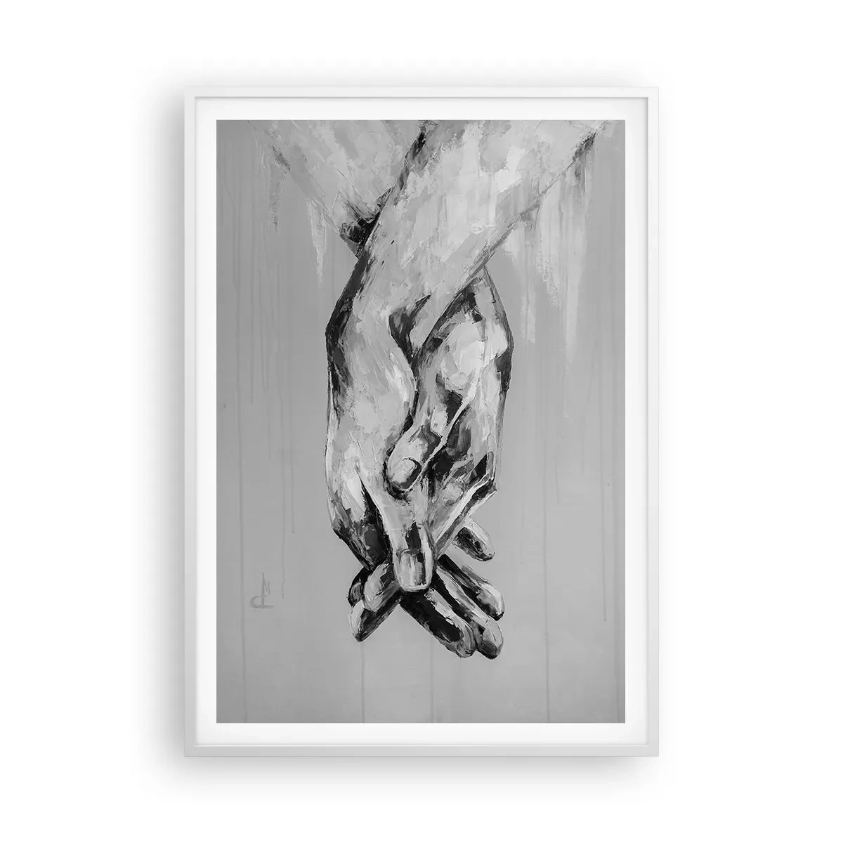 Affiche dans un cadre blanc - Poster - Début... - 70x100 cm