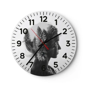 Horloge murale - Pendule murale - Dame de la pinède - 30x30 cm