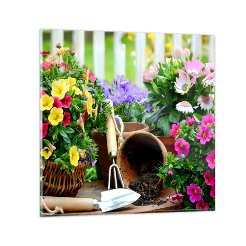 Impression sur verre - Image sur verre - Le jardin de Zosia - 50x50 cm