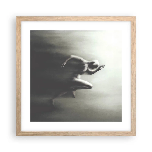 Affiche dans un chêne clair - Poster - Inarrêtable - 40x40 cm