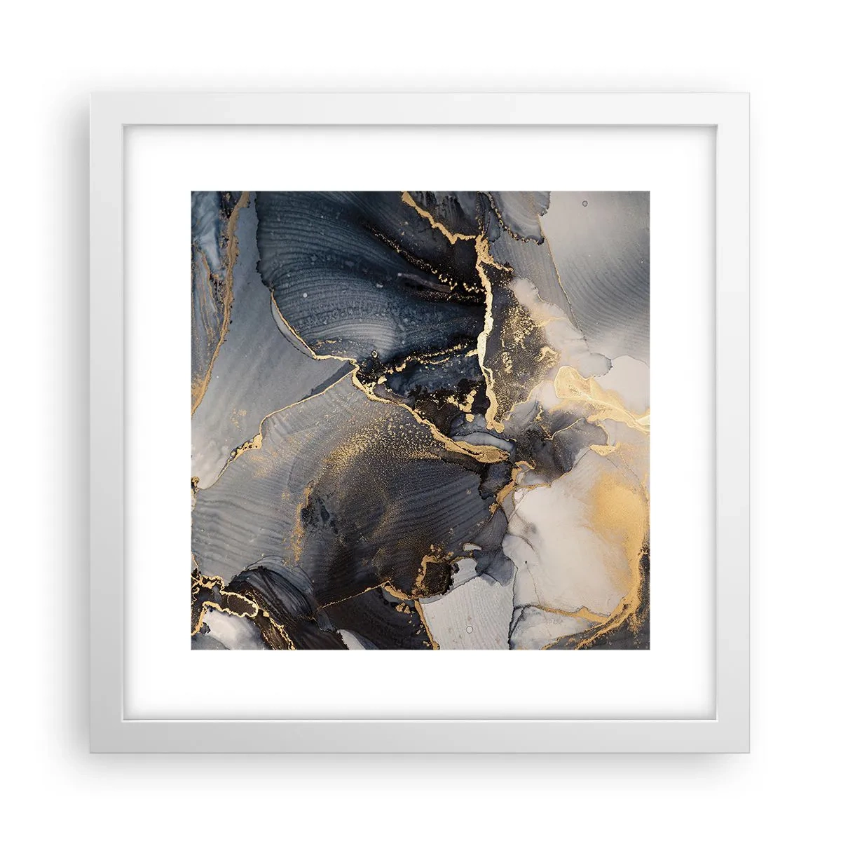 Affiche dans un cadre blanc - Poster - La vie de la pierre - 30x30 cm