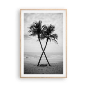 Affiche dans un chêne clair - Poster - Elle a senti une présence - 61x91 cm