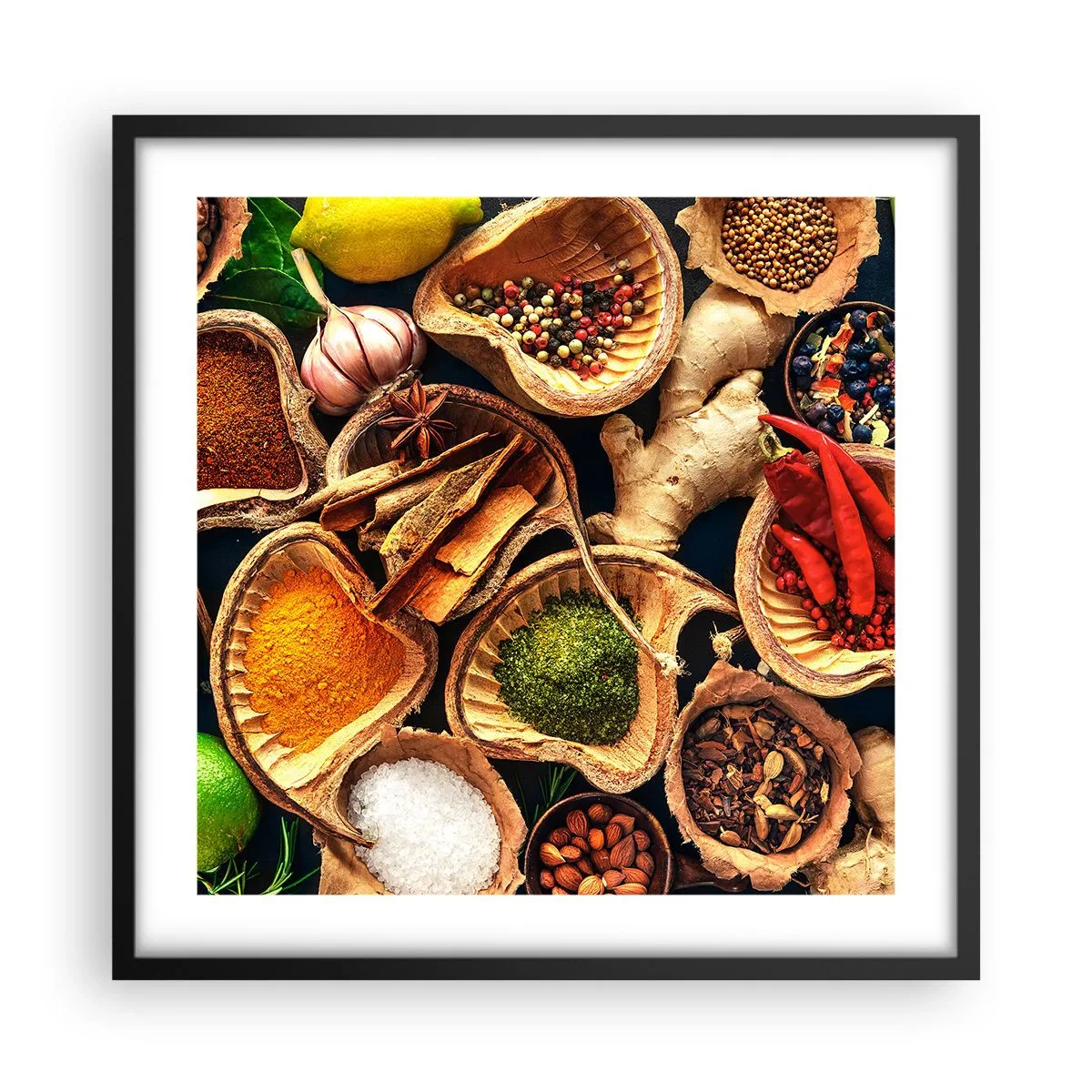 Affiche dans un cadre noir - Poster - Prends ce que tu veux - 50x50 cm