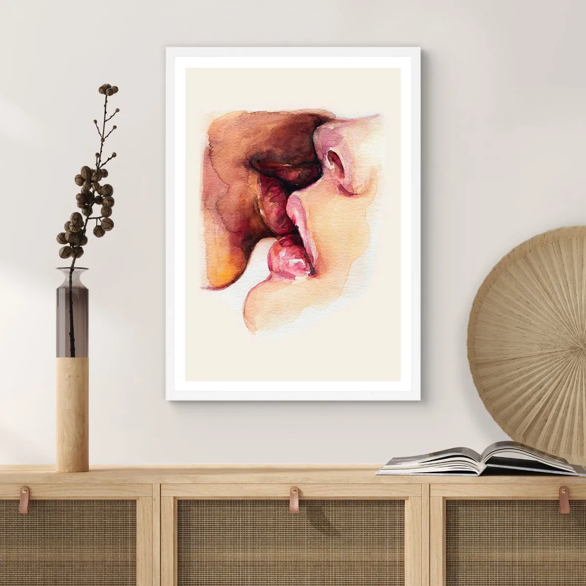 Affiche dans un cadre blanc - Poster - Comme le jour et la nuit, la terre et le ciel - 30x40 cm