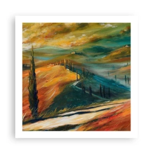Affiche - Poster - paysage toscan - 60x60 cm