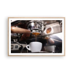 Affiche dans un chêne clair - Poster - Bon moment de la journée - 91x61 cm