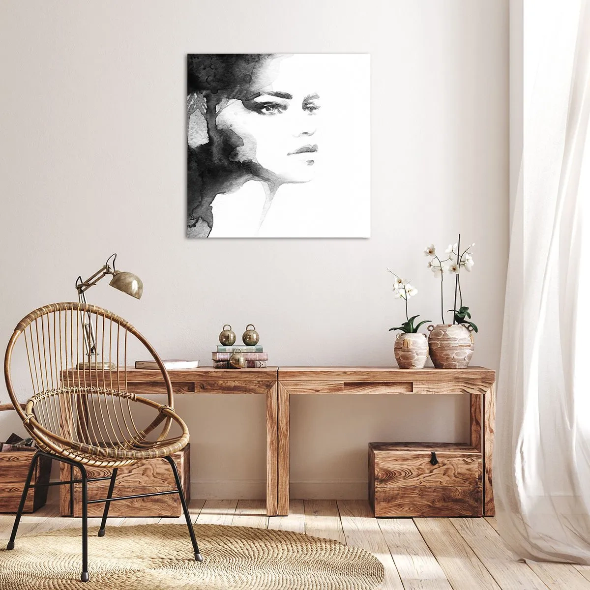 Impression sur toile - Image sur toile - Fait de mystère et de brouillard - 50x50 cm