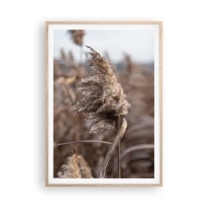 Affiche dans un chêne clair - Poster - Il est temps de s'envoler avec le vent - 70x100 cm