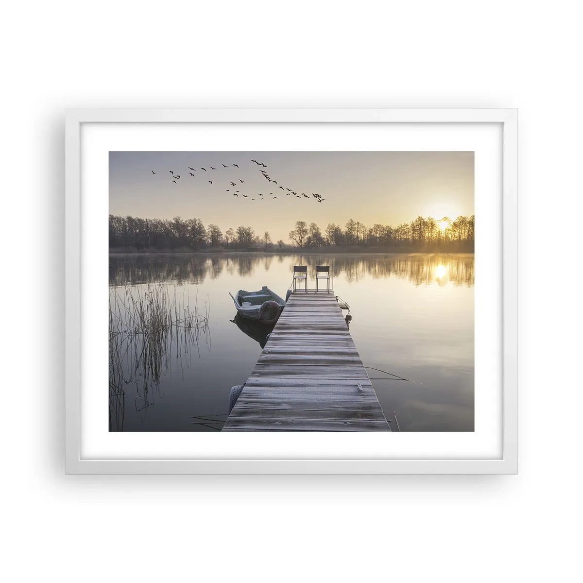 Affiche dans un cadre blanc - Poster - Je reviendrai - 50x40 cm