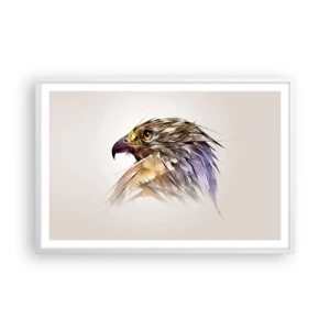 Affiche dans un cadre blanc - Poster - Portrait d'un guerrier - 91x61 cm