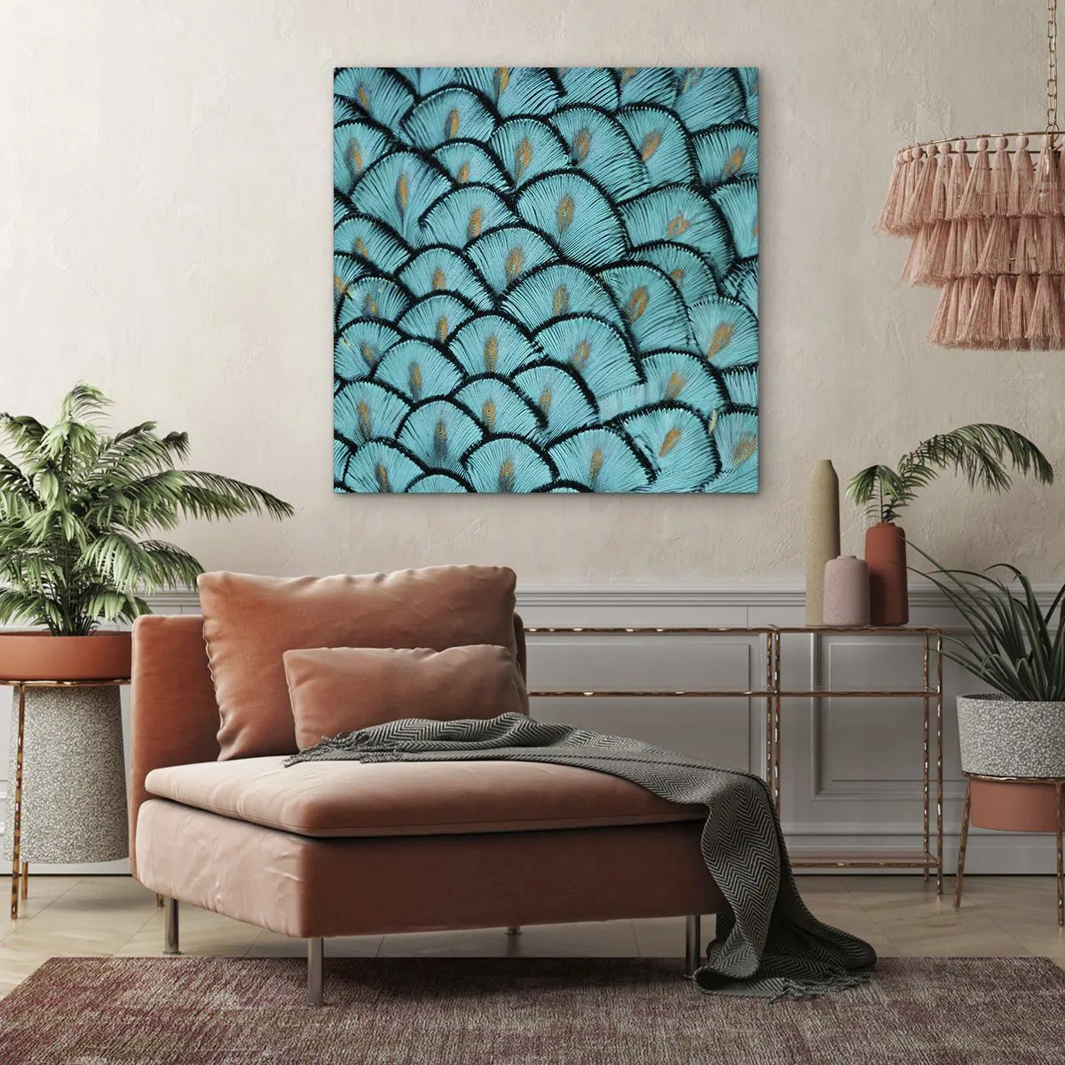 Impression sur toile - Image sur toile - Le grand gala des plumes - 70x70 cm