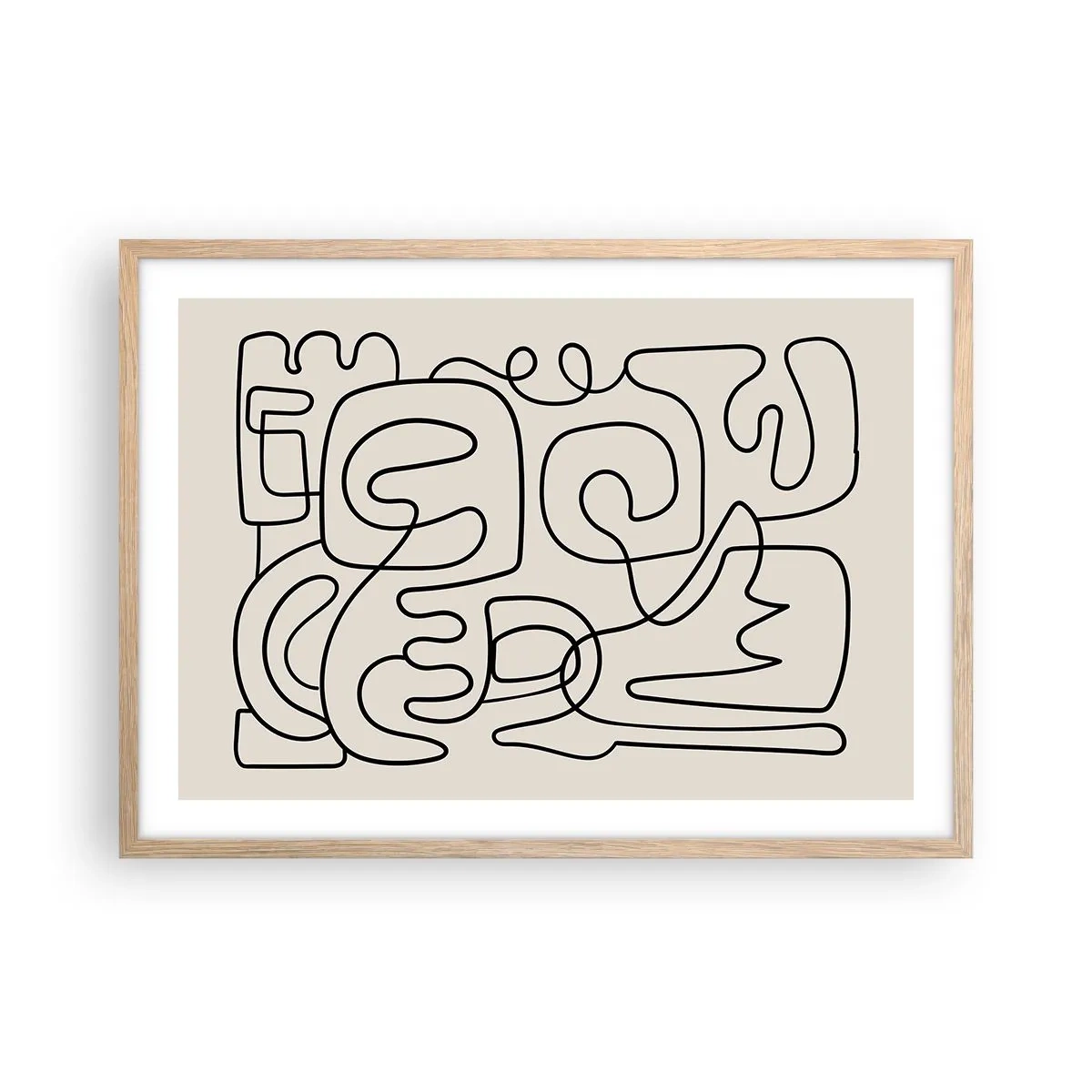 Affiche dans un chêne clair - Poster - Suivez les indices - 70x50 cm