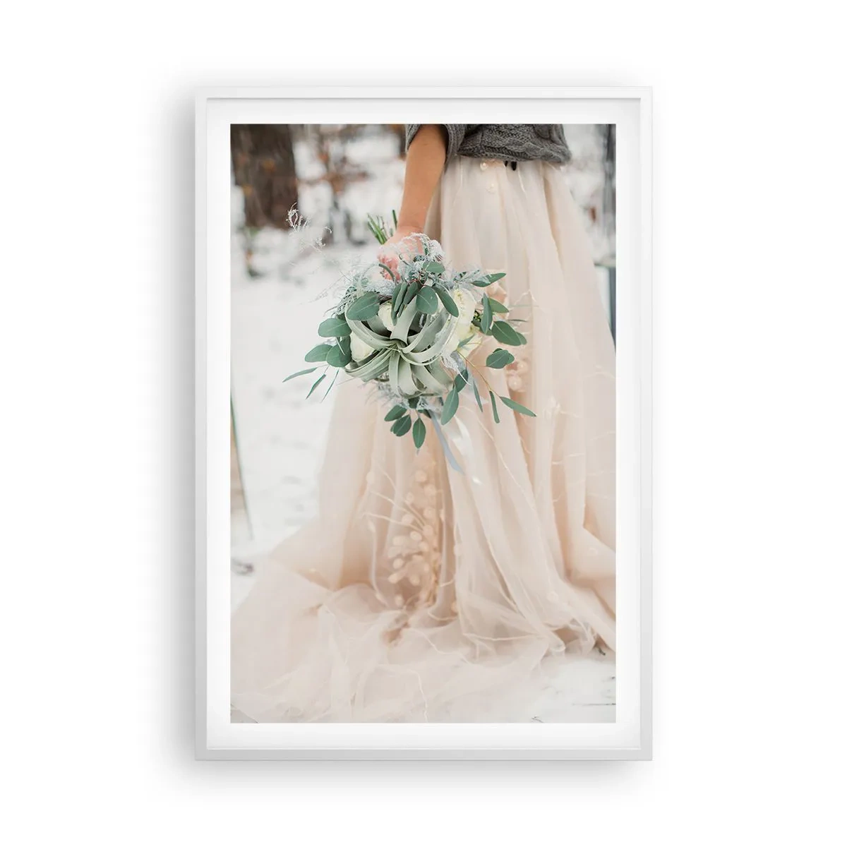 Affiche dans un cadre blanc - Poster - Et il vécurent longtemps et heureux - 61x91 cm