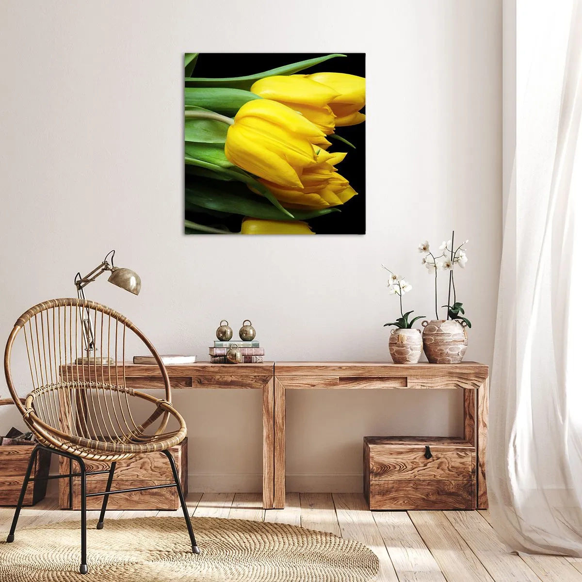 Impression sur toile - Image sur toile - Lever de soleil pur - 50x50 cm