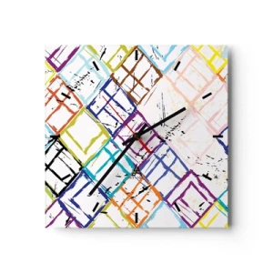 Horloge murale - Pendule murale - Cellules à louer - 40x40 cm