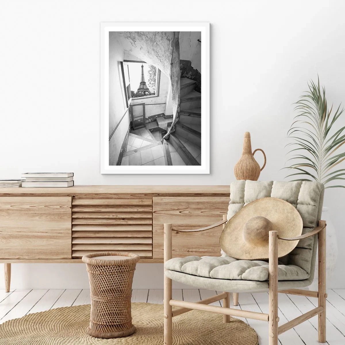 Affiche dans un cadre blanc - Poster - Quelle vue! - 50x70 cm