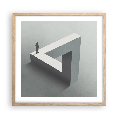 Affiche dans un chêne clair - Poster - Mais c'est possible - 50x50 cm