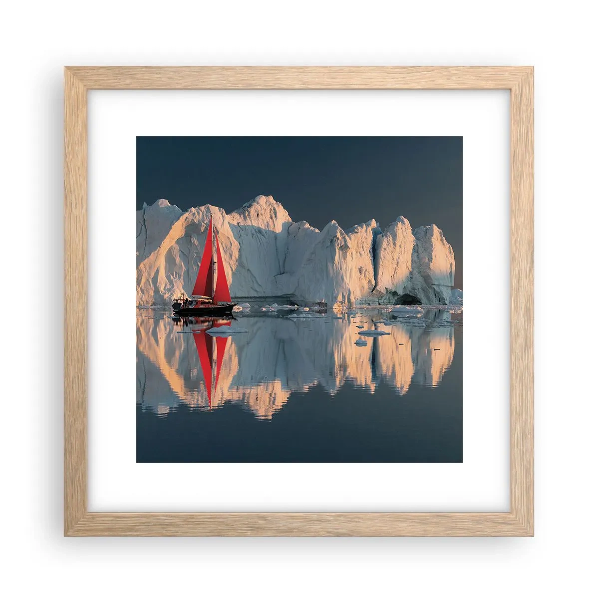 Affiche dans un chêne clair - Poster - Aux limites du monde - 30x30 cm