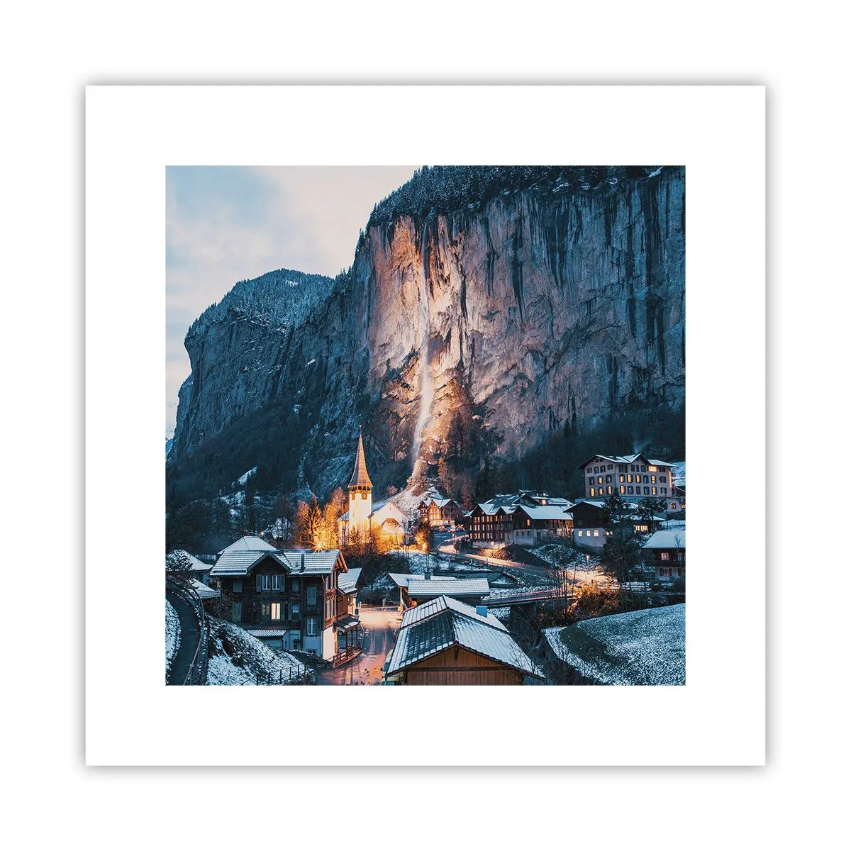 Affiche - Poster - Esprit brillant de l'hiver - 30x30 cm