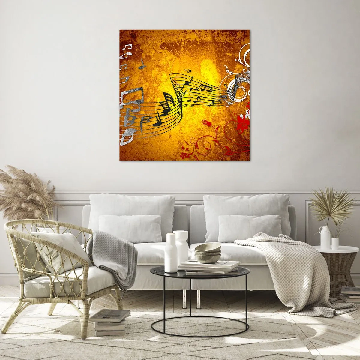 Impression sur verre - Image sur verre - Que la musique coule - 30x30 cm