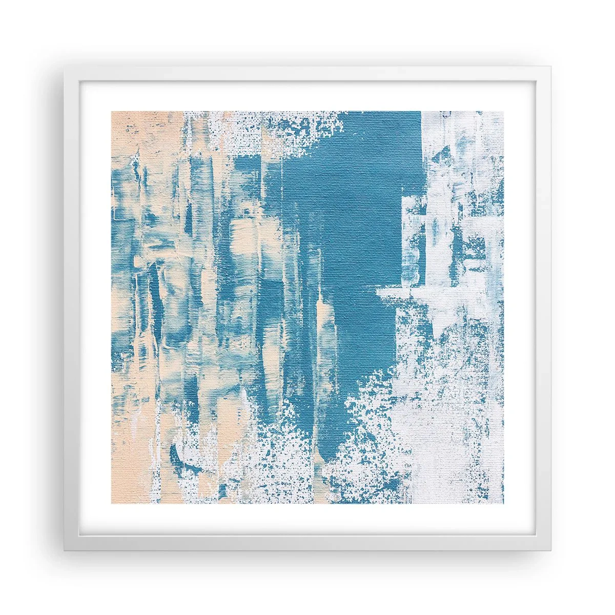 Affiche dans un cadre blanc - Poster - À travers un iceberg - 50x50 cm